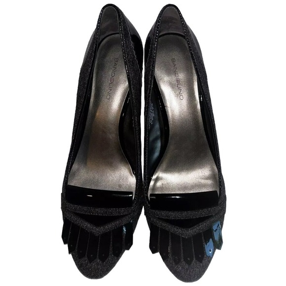 Bandolino Wedge 2" Heels Bdodonna 10 M Grey w/Black fridge on Top. New - Picture 10 of 12
